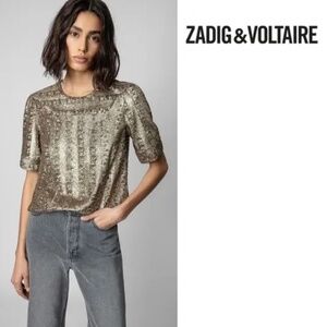 Zadig and Voltaire Toysse Sequin Top